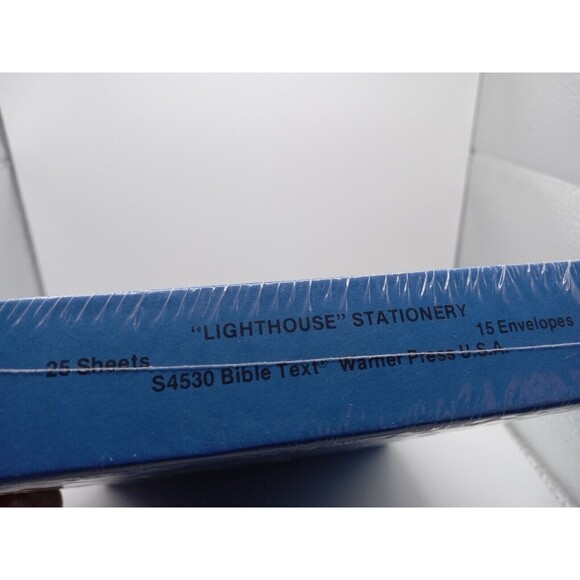 2) 25 Vintage Letter Sheets & 15 Envelopes "Bible Text" "Lighthouse" Stationary - Picture 5 of 11